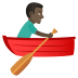 🚣🏿‍♂️ man rowing boat: dark skin tone display on JoyPixels